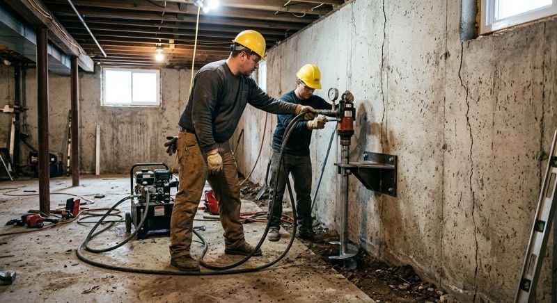 Basement Stabilization in Epping, NH
