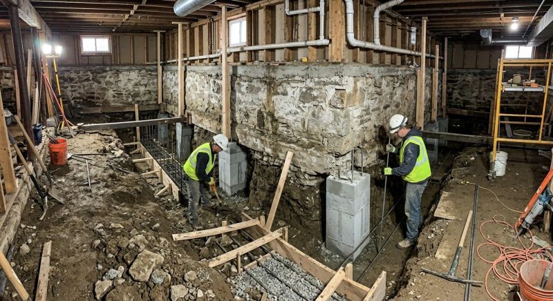 Basement Underpinning in Epping, NH