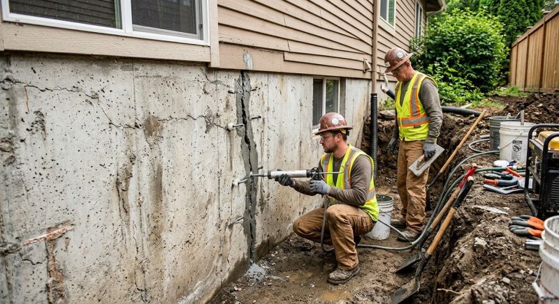 Cracked Foundation Repair in Auburn, NH
