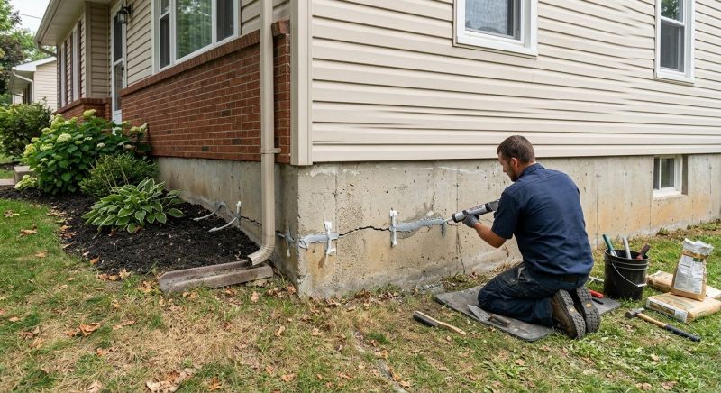 Cracked Foundation Repair in Eliot, ME
