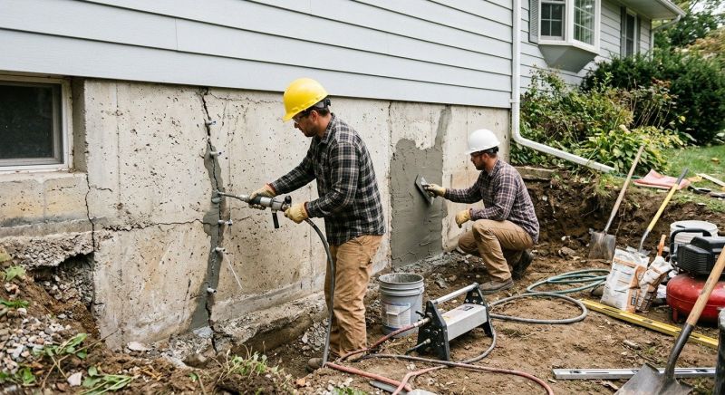 Cracked Foundation Repair in Lawrence, MA
