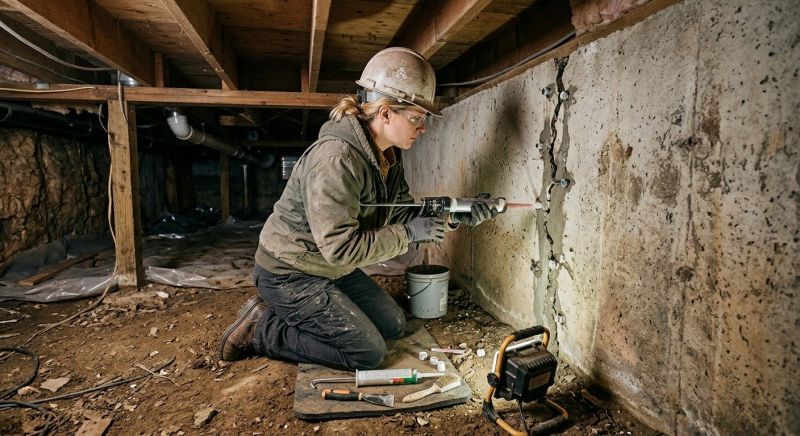 Crawlspace Foundation Repair in Newmarket, NH