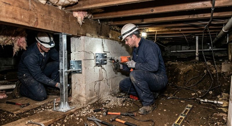 Crawlspace Foundation Repair in Rochester, NH