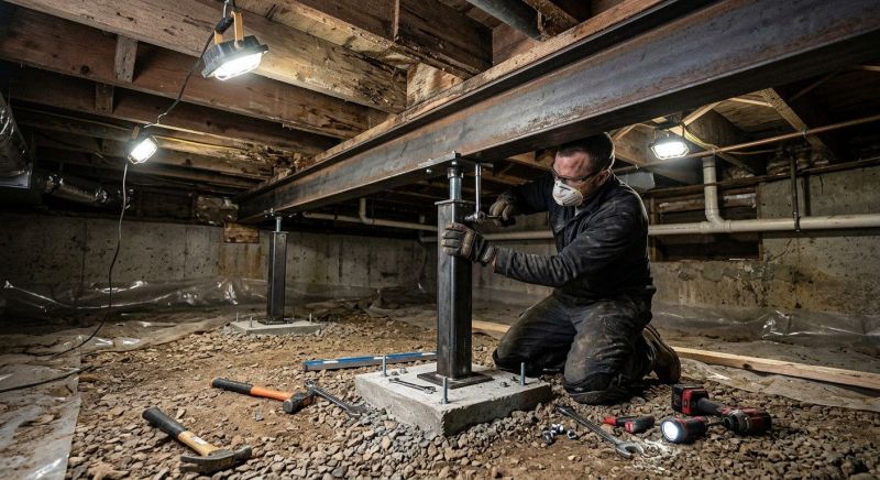Crawlspace Structural Repair in Epping, NH