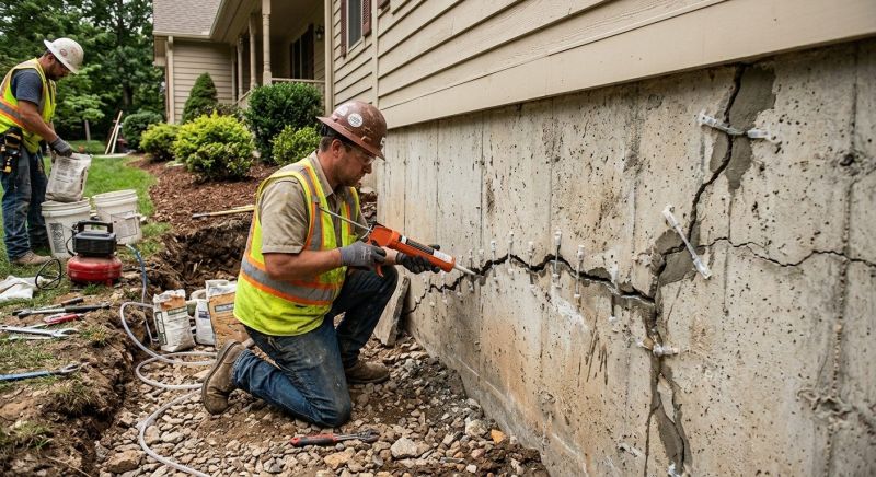 Foundation Crack Sealing in Epping, NH
