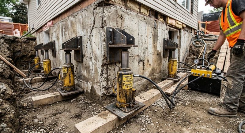 Foundation Jacking in Groveland, MA