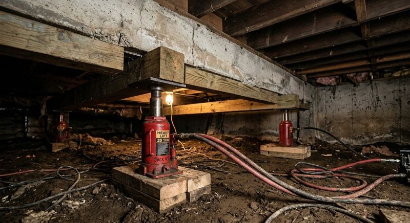 Foundation Jacking in Pittsfield, NH