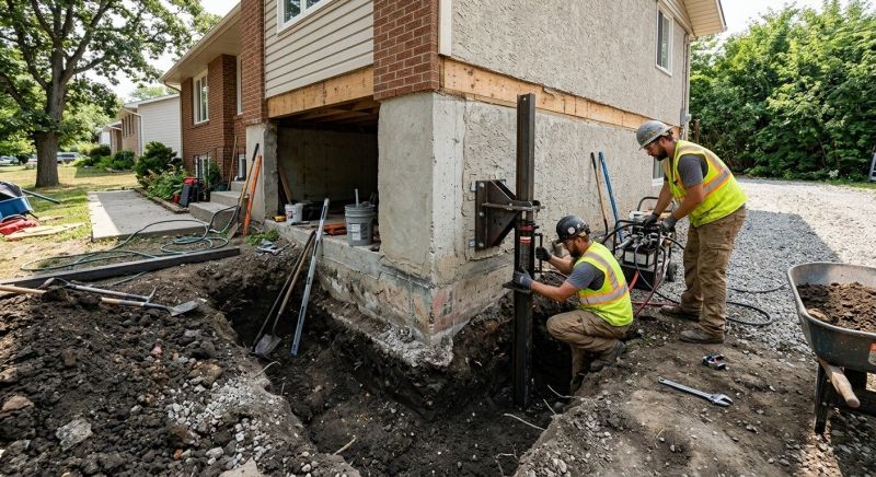 Foundation Pier Repair in Epping, NH