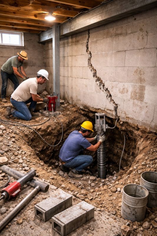 Foundation Structural Repair in Bow, NH