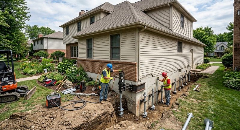 Helical Piers Installation in Epping, NH