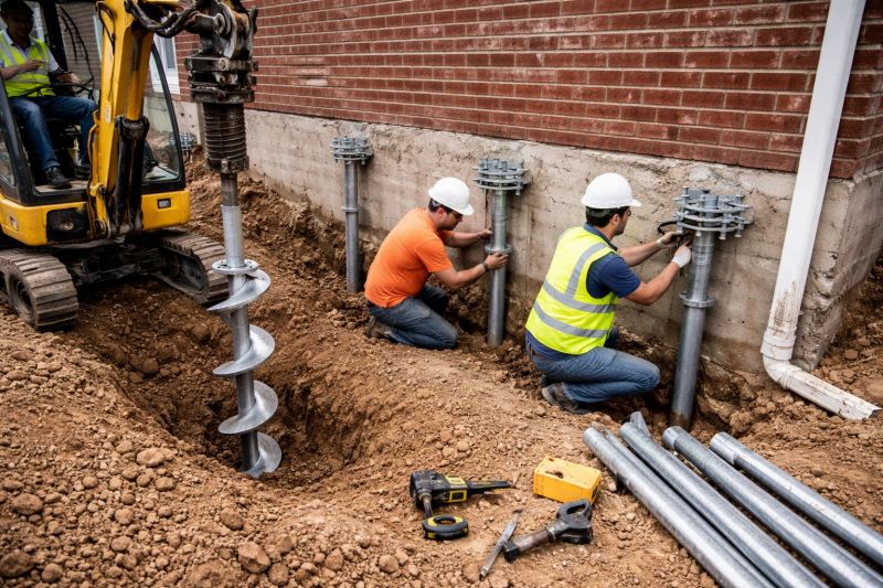 Helical Piers Installation in Epping, NH