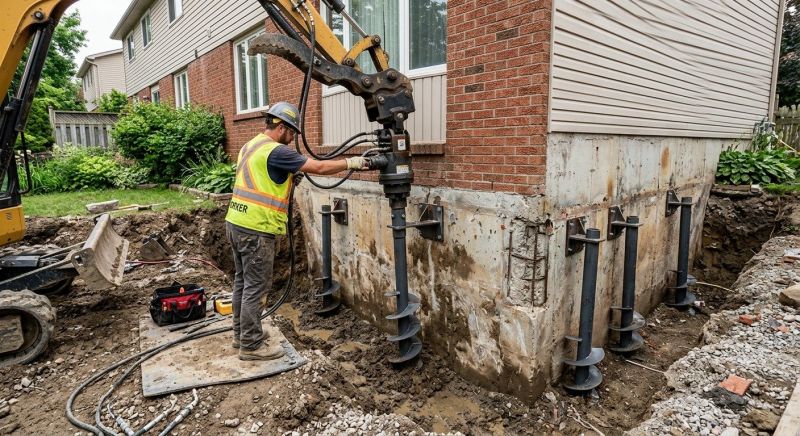Helical Pile Installation in Epping, NH