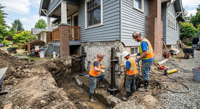 Sinking Foundation Repair in Newburyport, MA