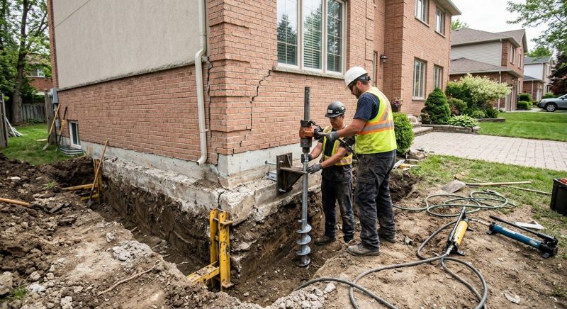 Sinking Foundation Repair in Rye, NH